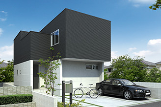 黒×白のシンプルな家