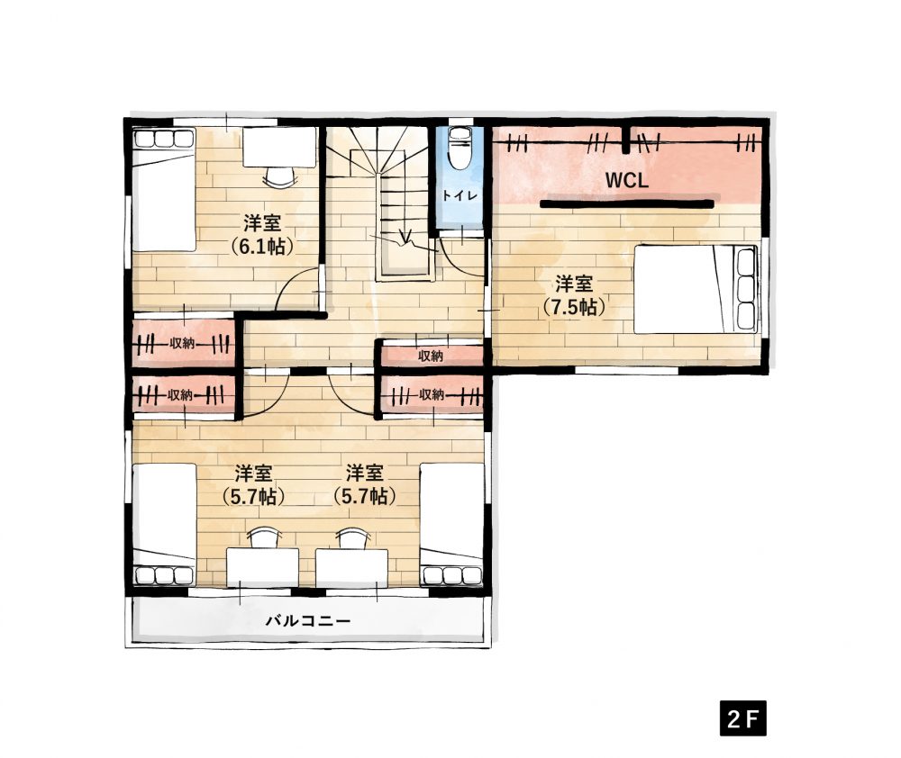 ガレリア豊栄町２区画　２F間取り図